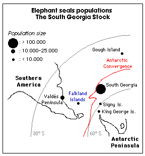 Map of South Georgia stock